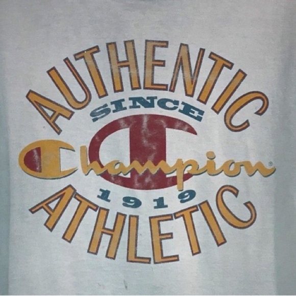 Vintage 1990 Champion Graphic crew Neck Tee Shirt Men’s Size L - Picture 3 of 8